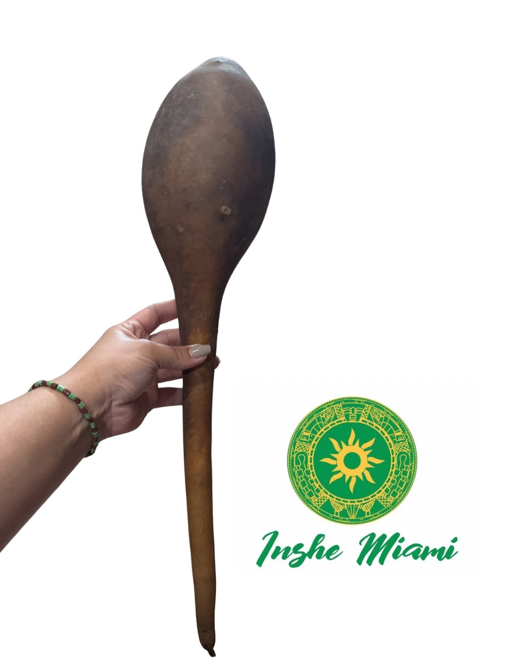 Shere / Sere Yoruba Tradicional – Maraca Nigeriana de Calabaza Natural sin Pintar