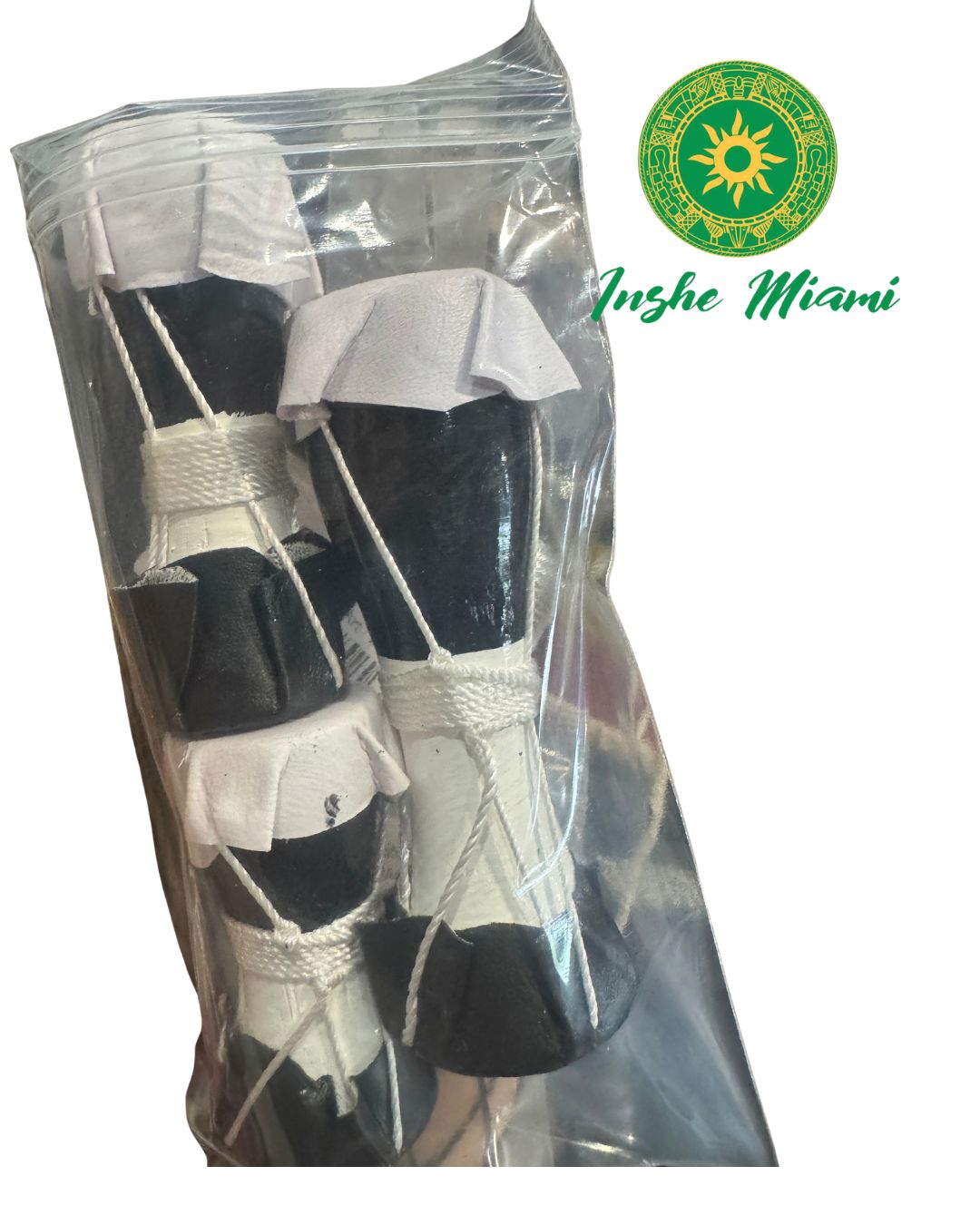 Juego de 3 Tambores Miniatura 2”–3” – Hechos a Mano | Uso Espiritual | Inshe Miami