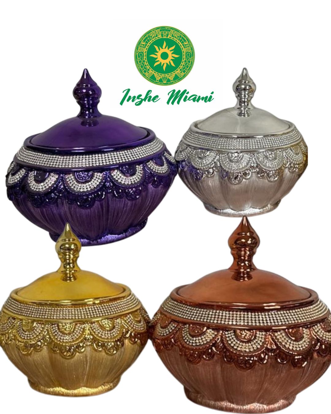 SMALL ROUND TUREEN WITH ORNAMENTS