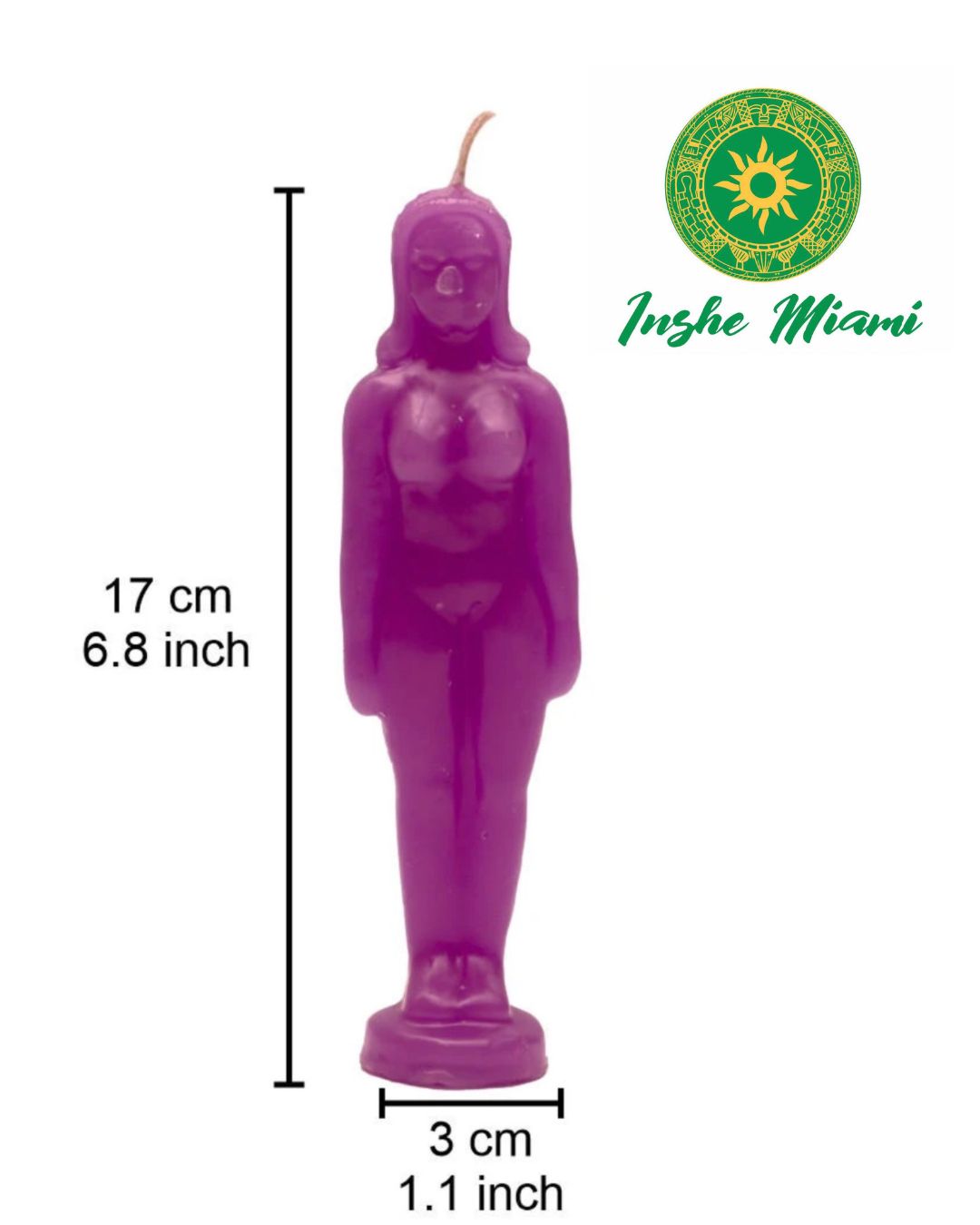 Vela de Mujer 7" para Altares y Uso Espiritual Tradicional | Inshe Miami