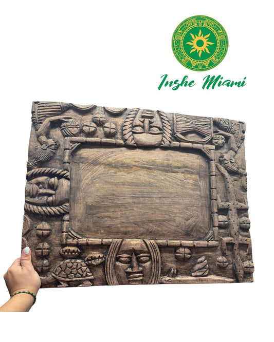 21”–22” Rectangular Ifá Tray – Handcrafted Nigerian Ifá Opón | Inshe Miami