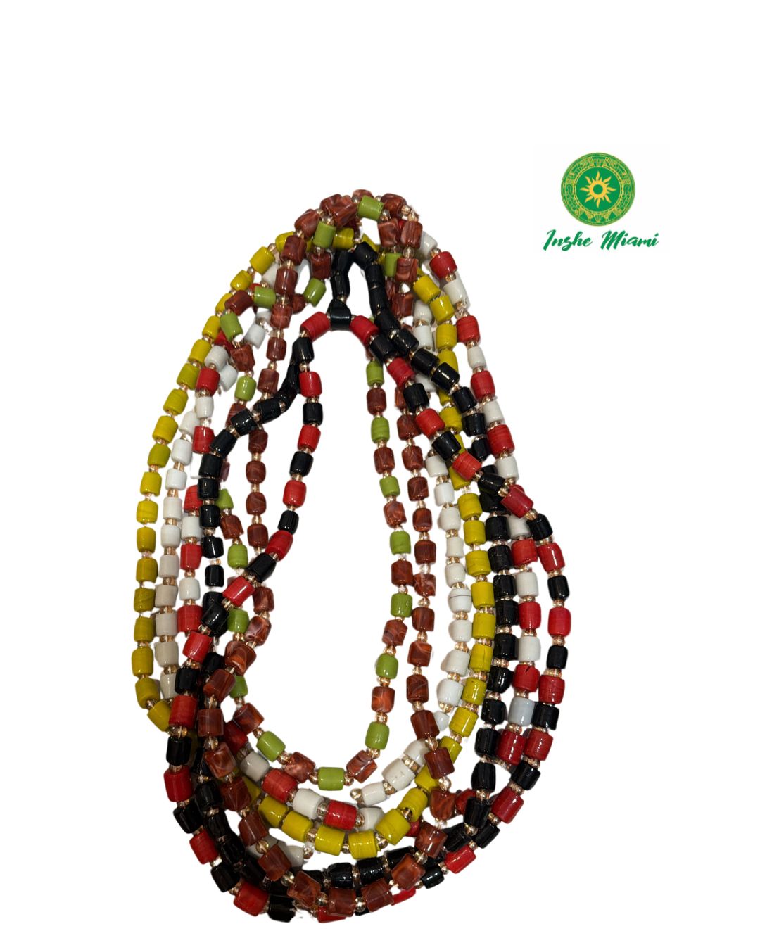Collar Yoruba Moderno de Cristal con Cuentas Grandes | Inshe Miami
