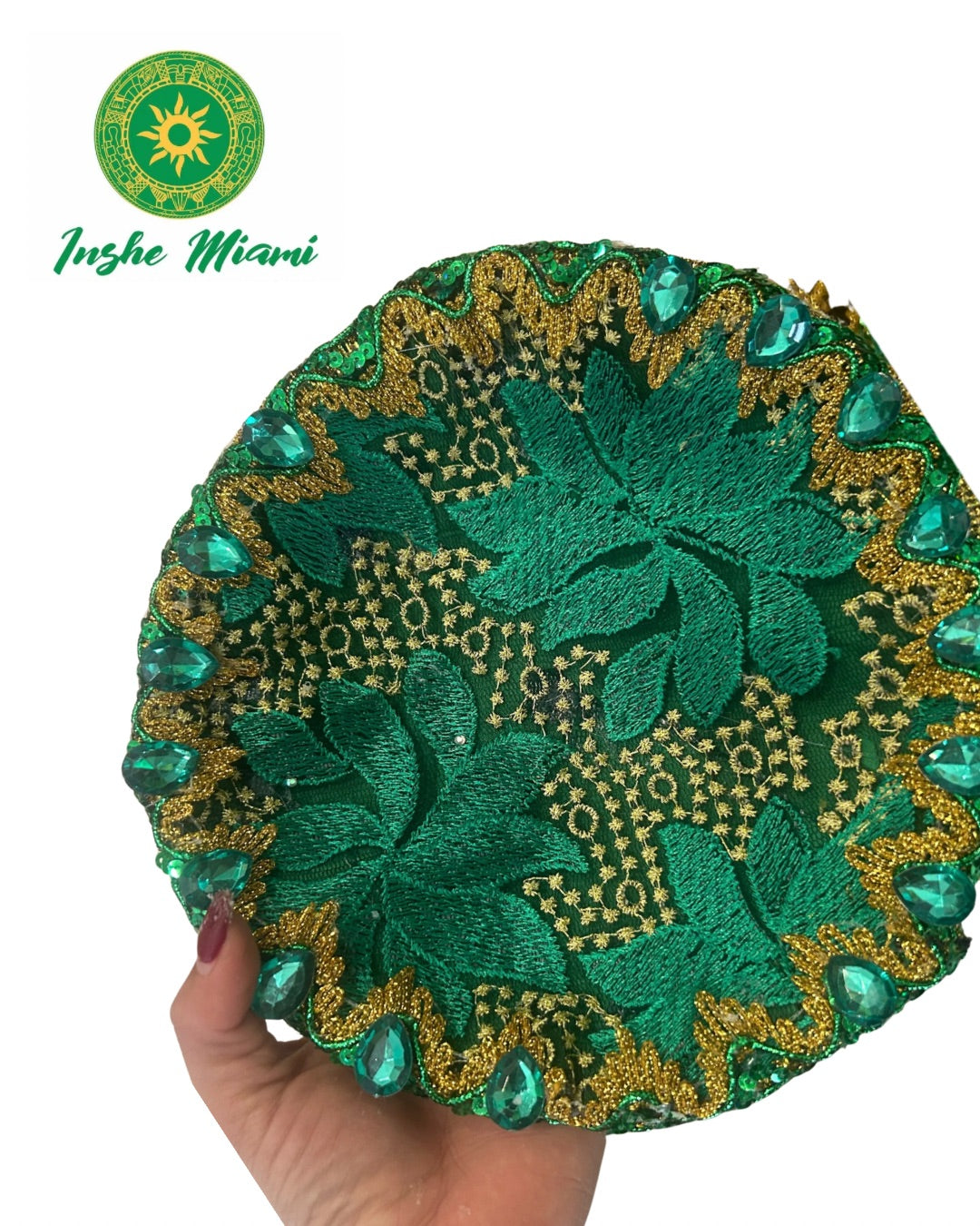 Cesta Decorada Verde – foto 4 | Inshe Miami