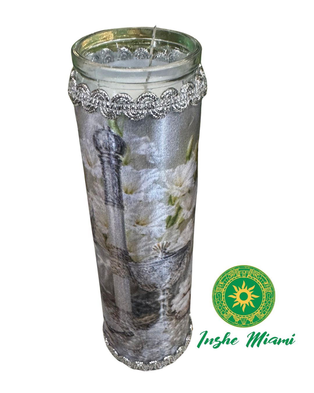 BEAUTIFULLY DECORATED 8” CANDLES FOR THE SAINTS – Spiritual Ritual Candle for Altars and Traditional Use