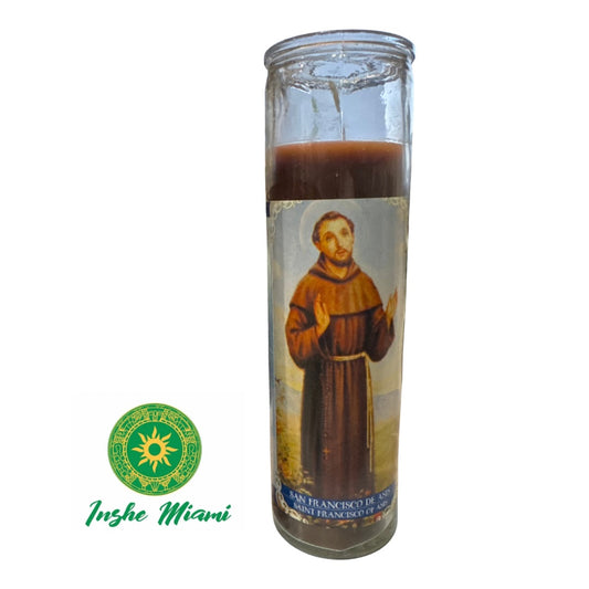 8” CANDLE FOR ORULA (SAN FRANCISCO DE ASIS)