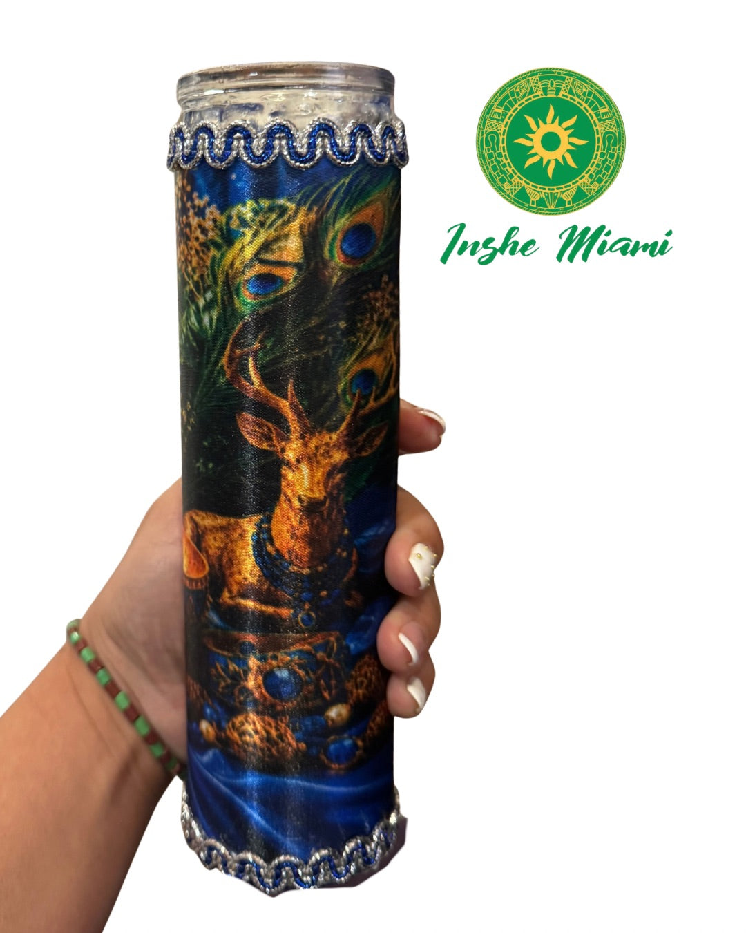 BEAUTIFULLY DECORATED 8” CANDLES FOR THE SAINTS – Spiritual Ritual Candle for Altars and Traditional Use