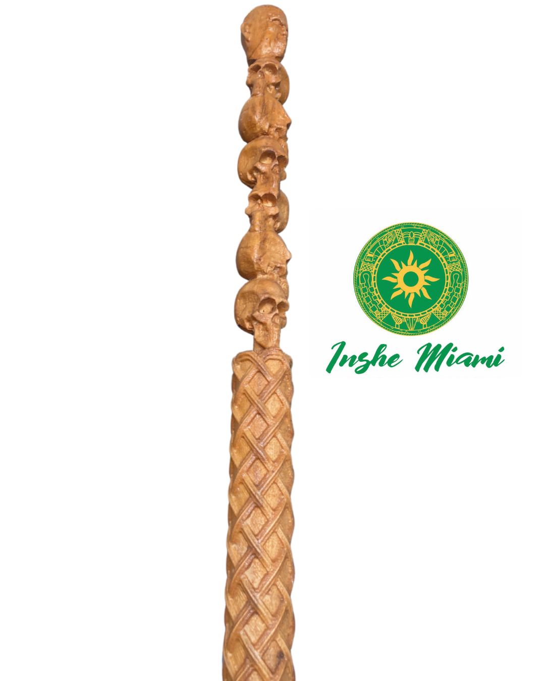 Bastón de Caravelas Tallado en Cedro – Bastón Ritual 3'4"