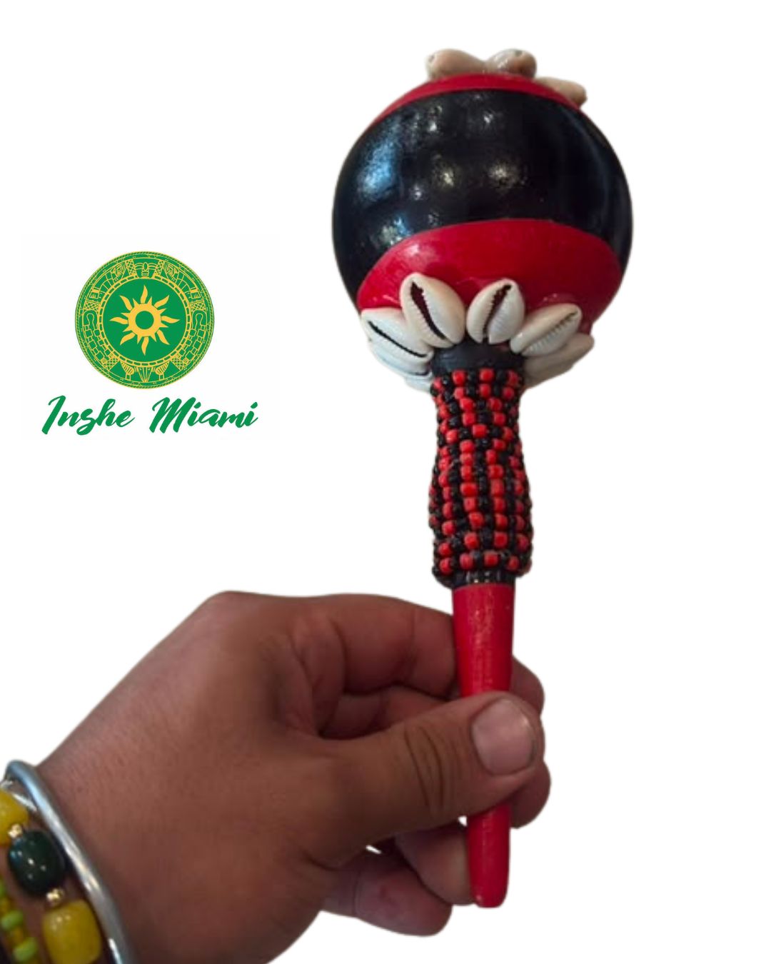 Maracas Decoradas para Orishas | Hechas a Mano | Eleggua, Chango, Yemaya y Más | Inshe Miami