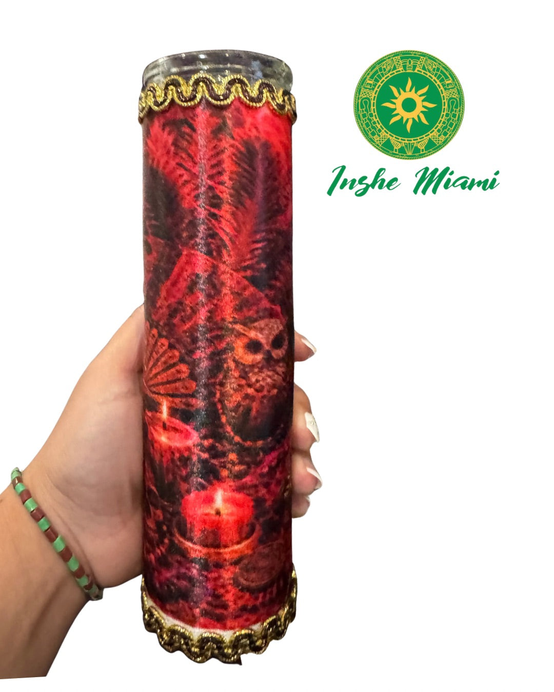 BEAUTIFULLY DECORATED 8” CANDLES FOR THE SAINTS – Spiritual Ritual Candle for Altars and Traditional Use