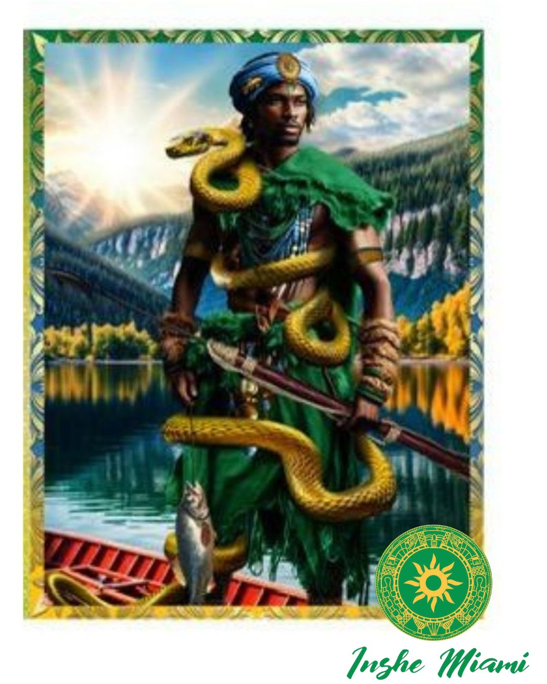 Libreta de Inle para Ita 11"x8" – Libreta Espiritual de Santo con Imagen de Inle