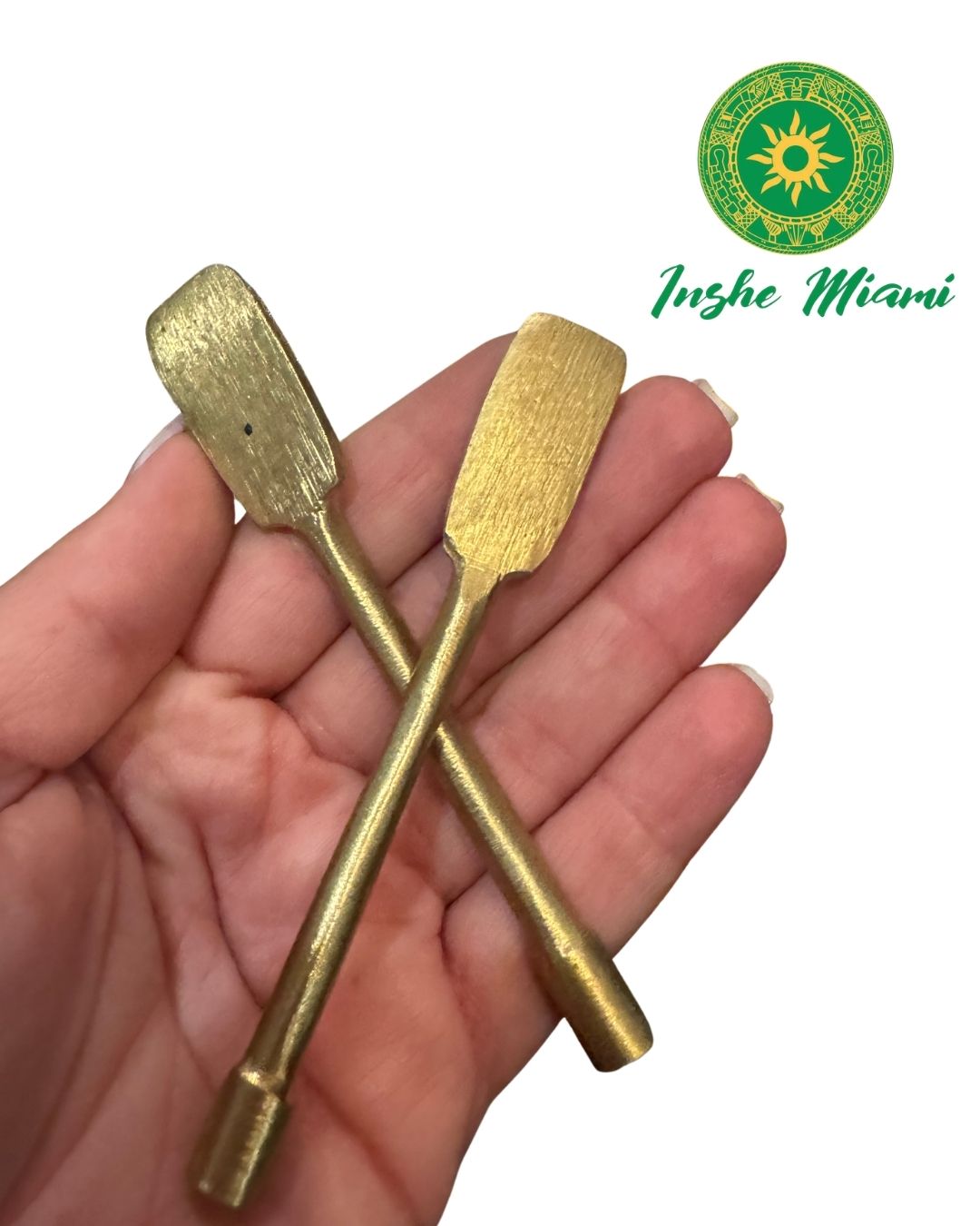 Set de 2 Remos de Bronce para Oshún 3.6” – Herramientas Tradicionales | Inshe Miami