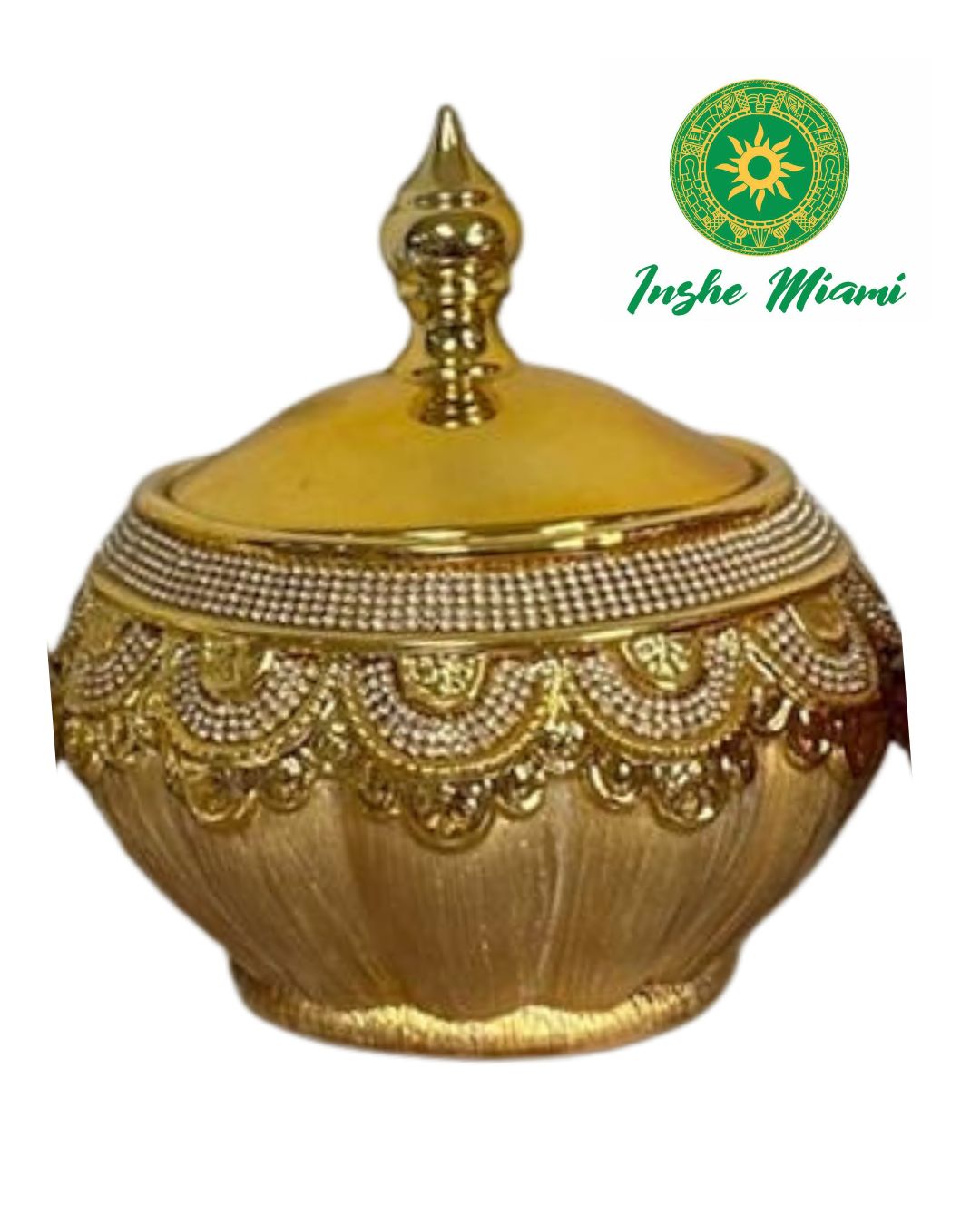 SMALL ROUND TUREEN WITH ORNAMENTS
