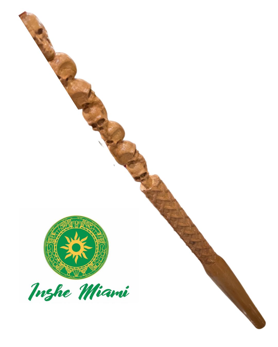 Bastón de Caravelas Tallado en Cedro – Bastón Ritual 3'4"