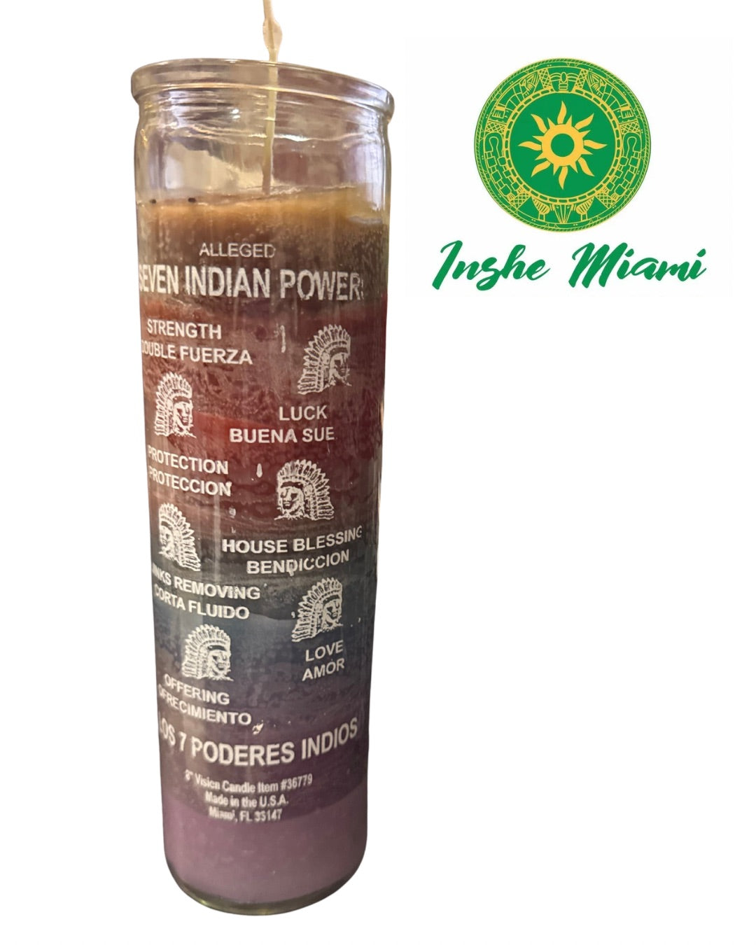 Vela de 8” 7 Poderes Indios