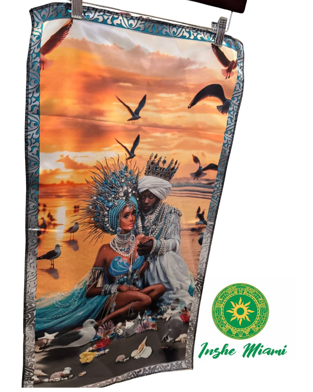 Tapiz de 2 Orichas Juntos 28" x 18" (Elije el Santos )