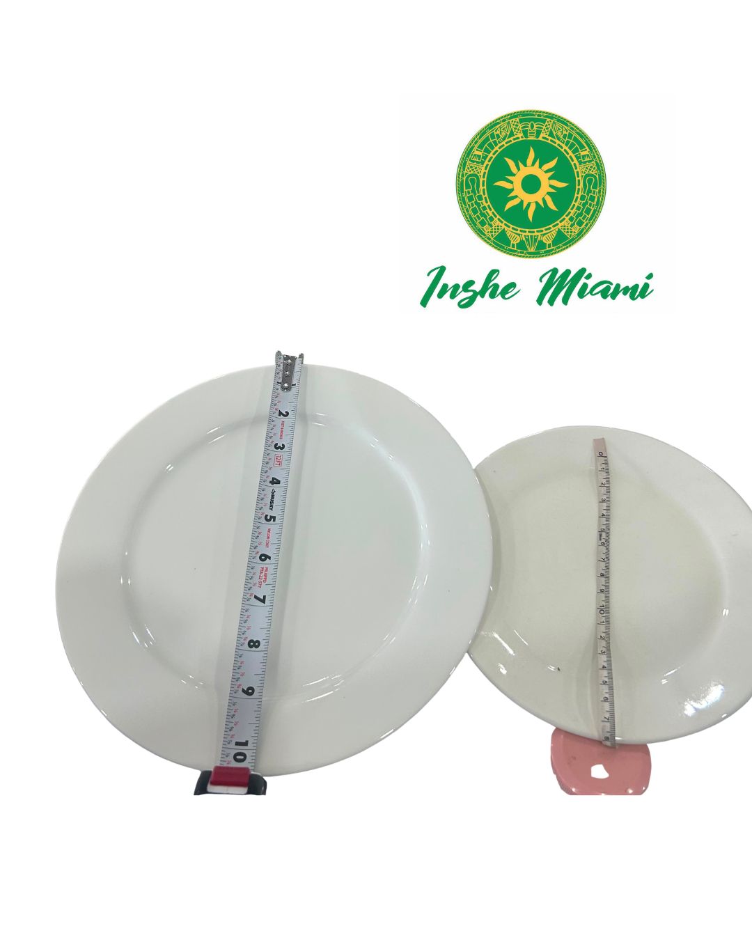 White Earthenware Plate for Offerings and Altars | Inshe Miami