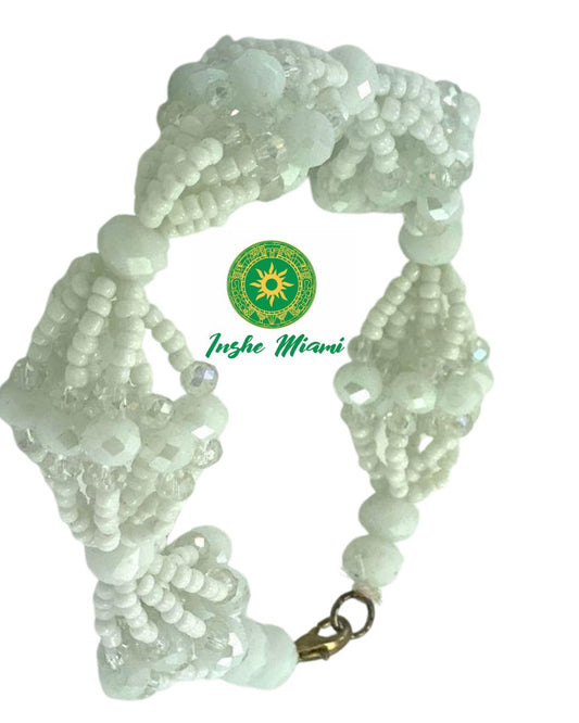 Ilde de Obatala Hecho a Medida – Pulsera Religiosa Yoruba | Inshe Miami