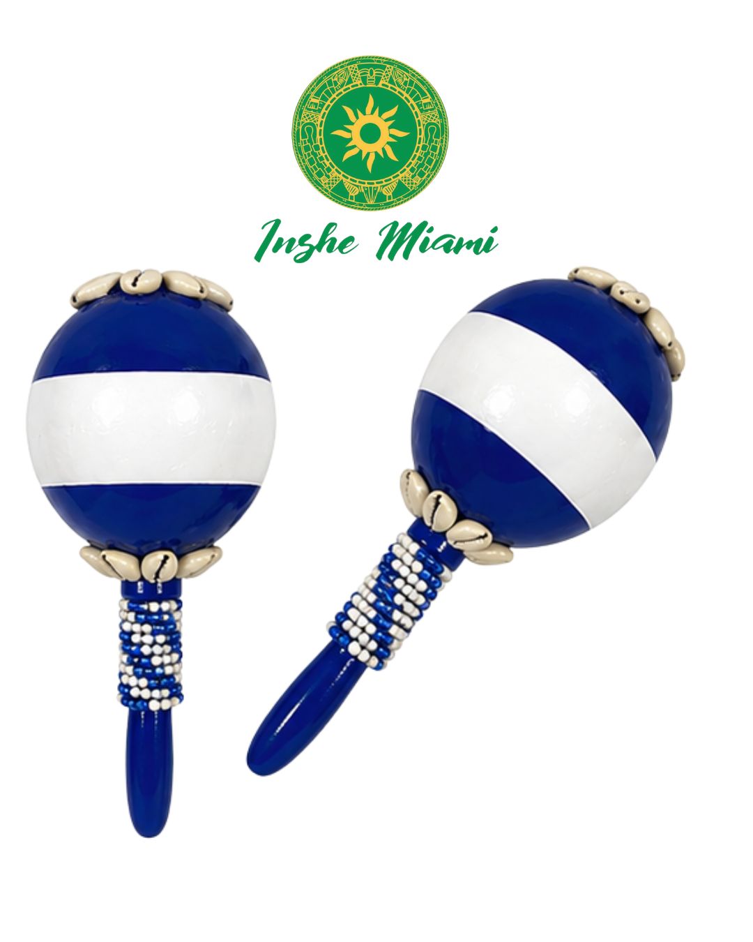 Maracas Decoradas para Orishas | Hechas a Mano | Eleggua, Chango, Yemaya y Más | Inshe Miami