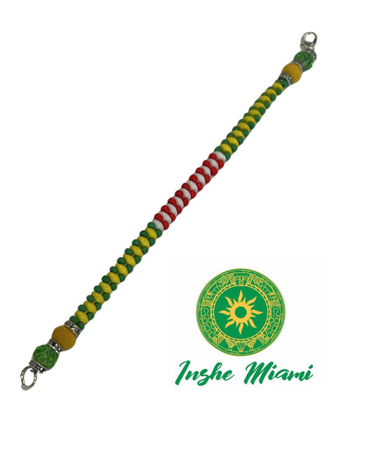 Ilde Plano de Orula con Chango – Pulsera Religiosa de Protección | Inshe Miami