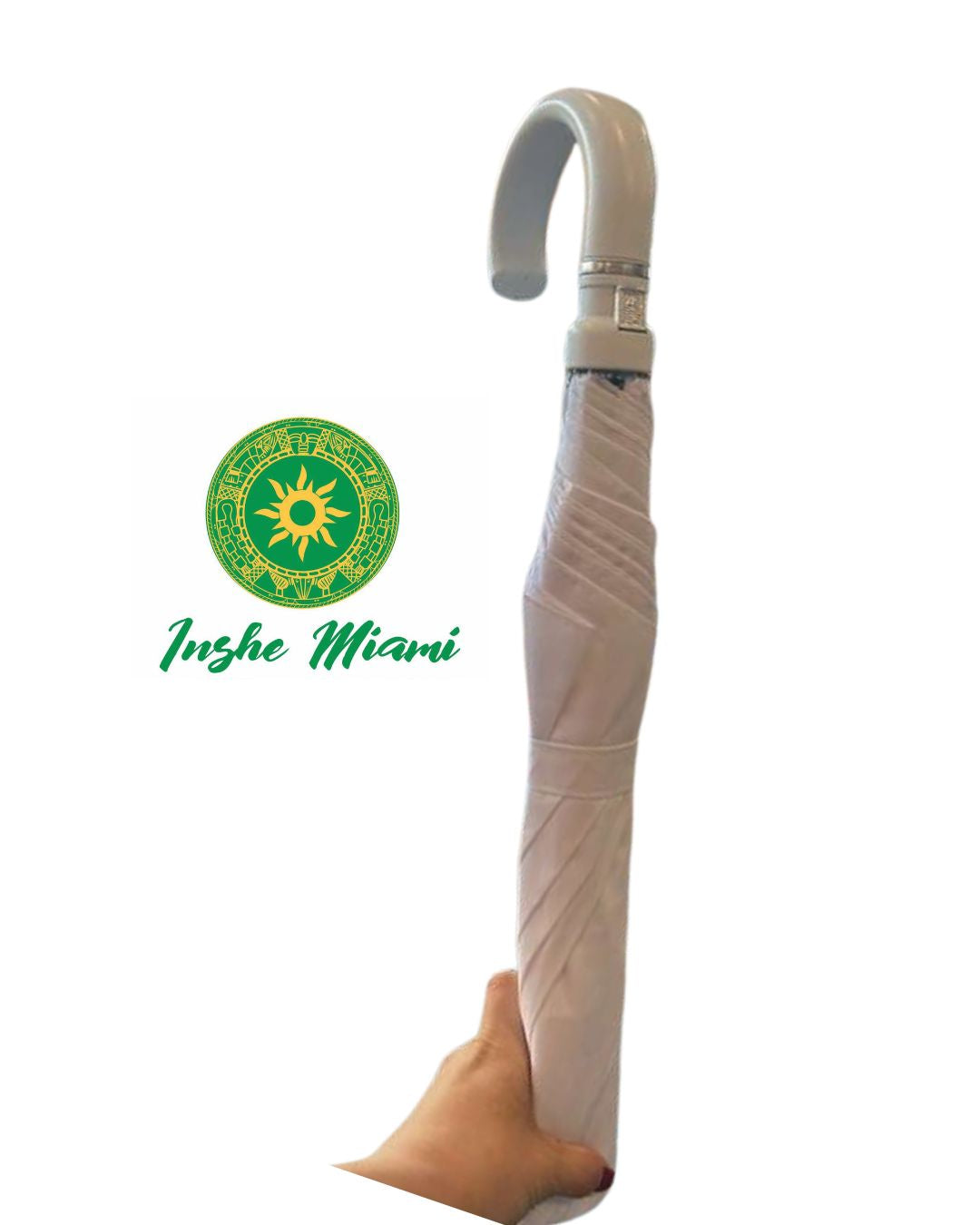 Sombrilla Blanca 21" – Sombrilla Espiritual y Decorativa | Inshe Miami