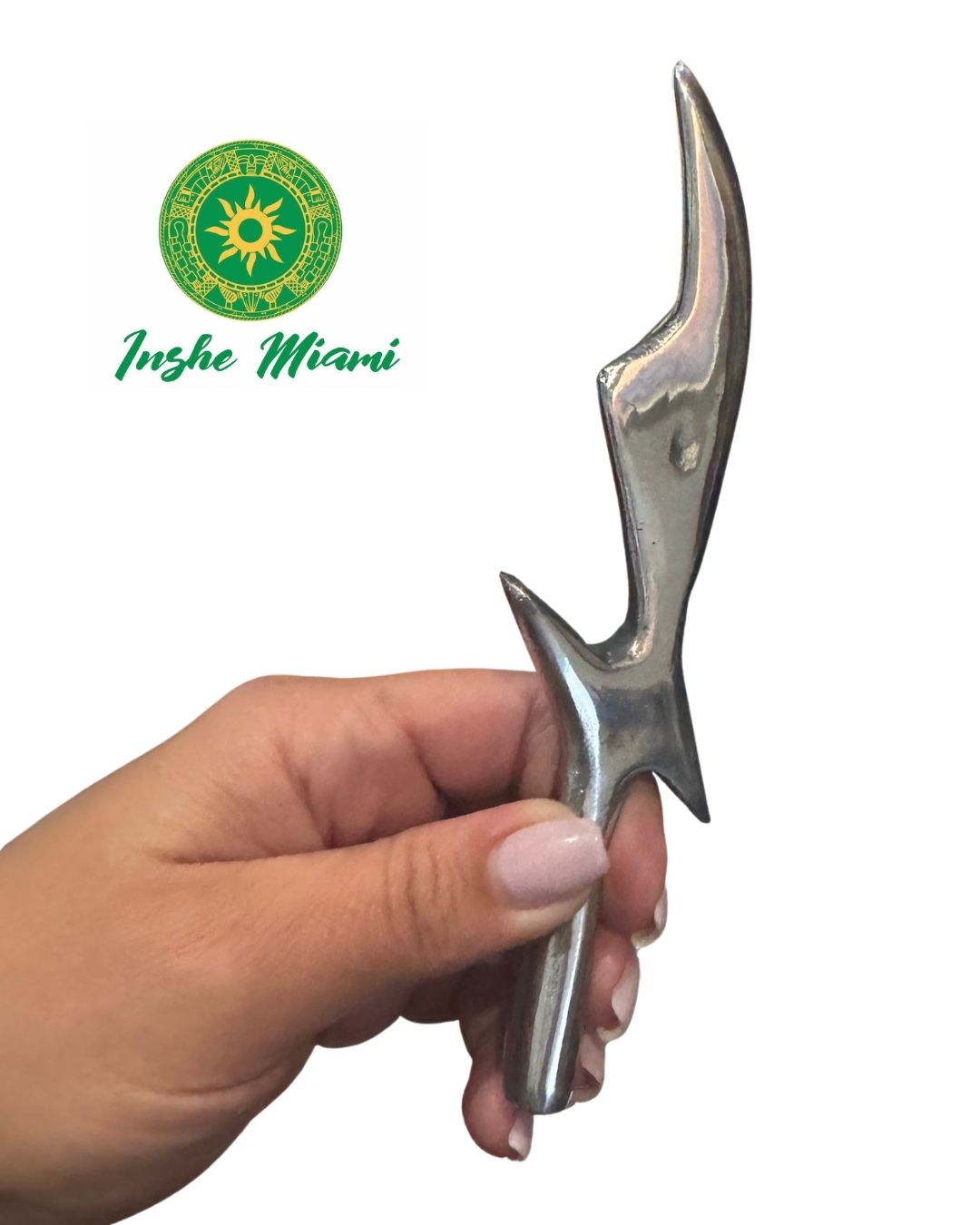 Metal Ritual Scimitar (10”–18”) – Curved Sword for Ceremonies (Choose Size) | Inshe Miami