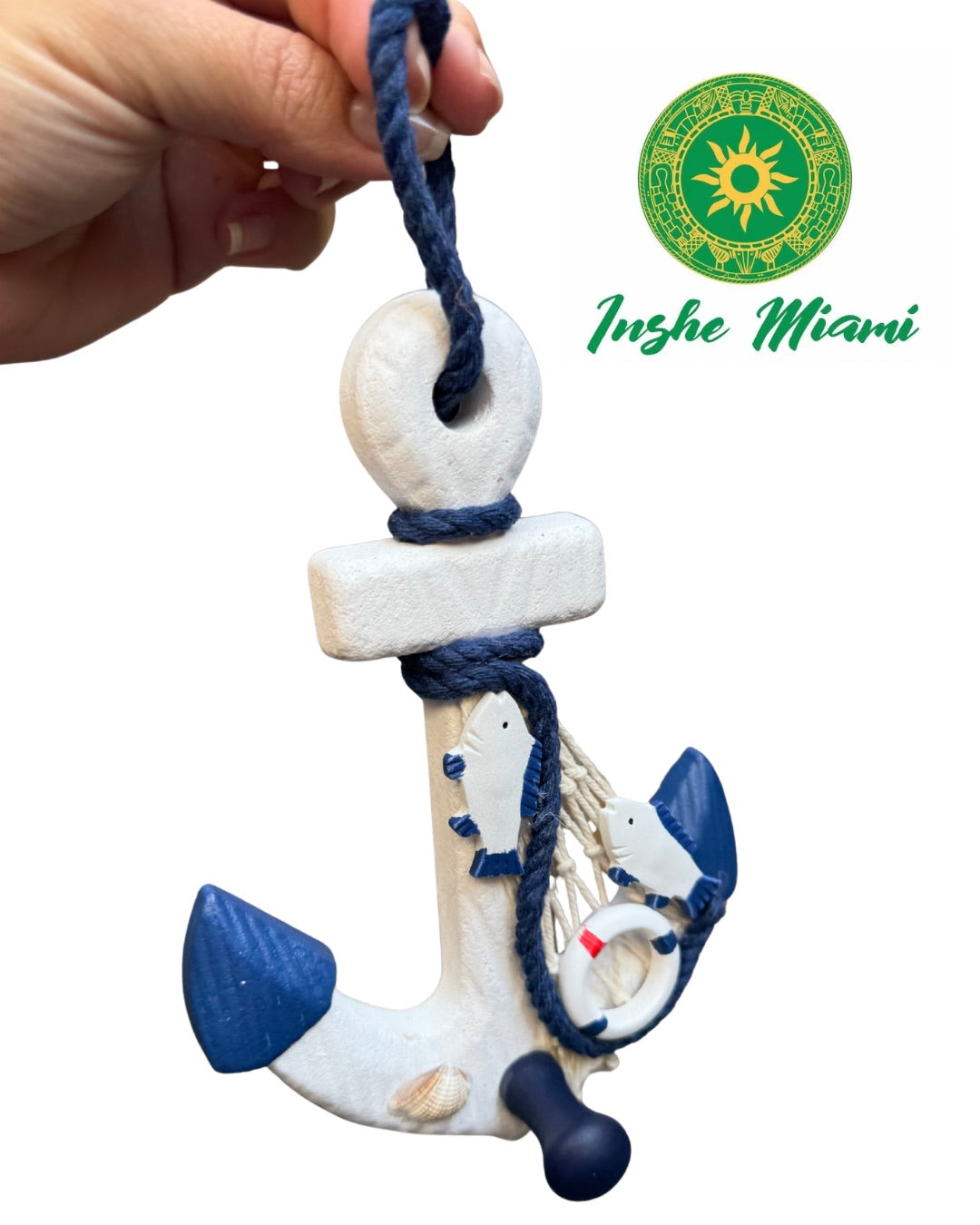 Ancla Decorativa para Yemayá 7" – Adorno Espiritual para Tronos y Altares