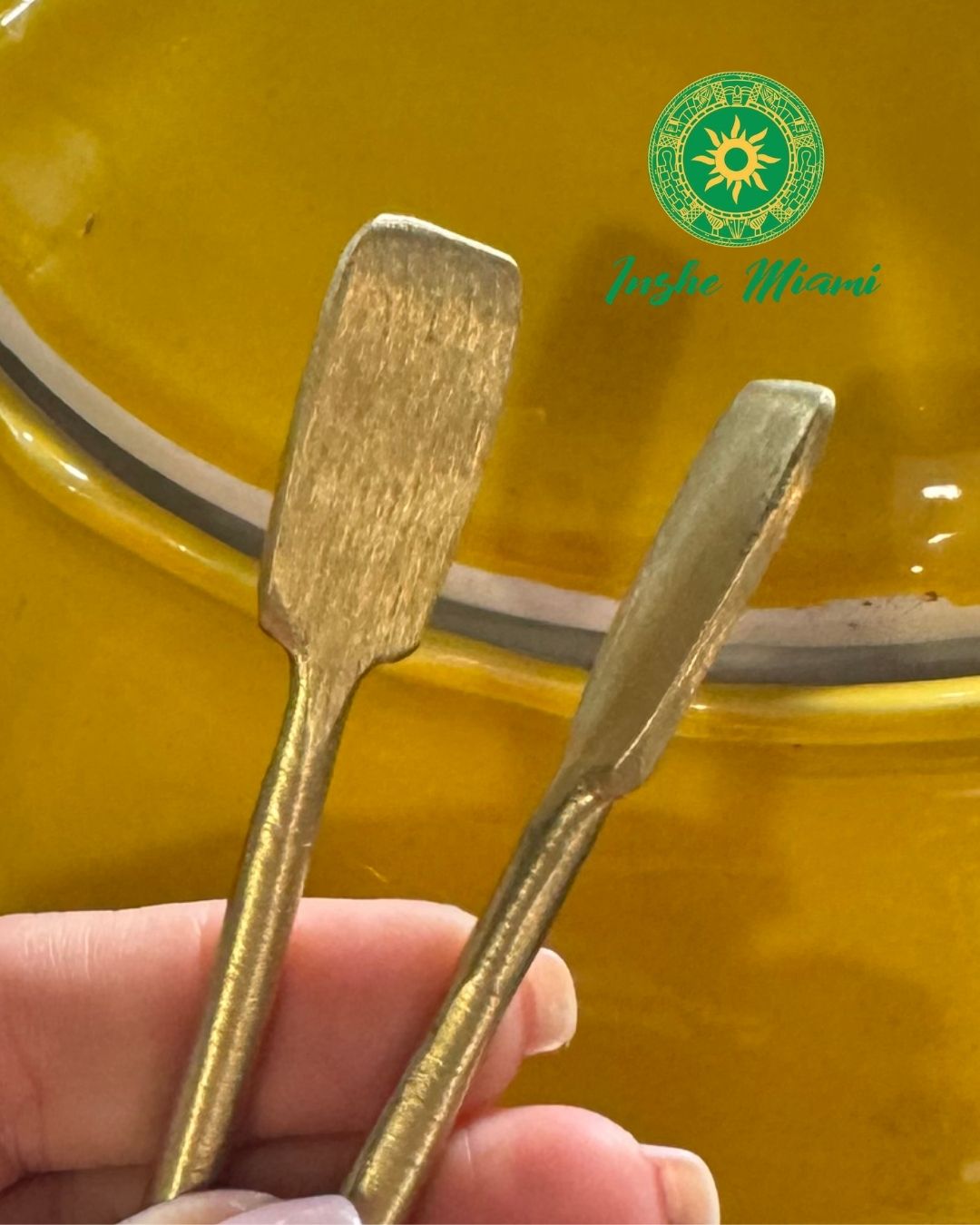 Set de 2 Remos de Bronce para Oshún 3.6” – Herramientas Tradicionales | Inshe Miami