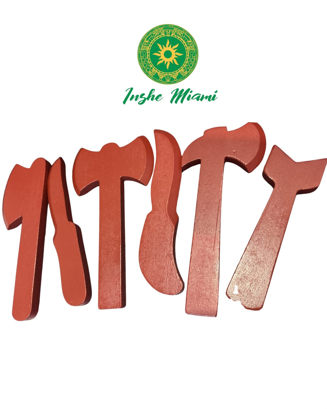 Herramientas de Chango Color Caoba 7"–8" | Juego Tradicional de Madera | Inshe Miami