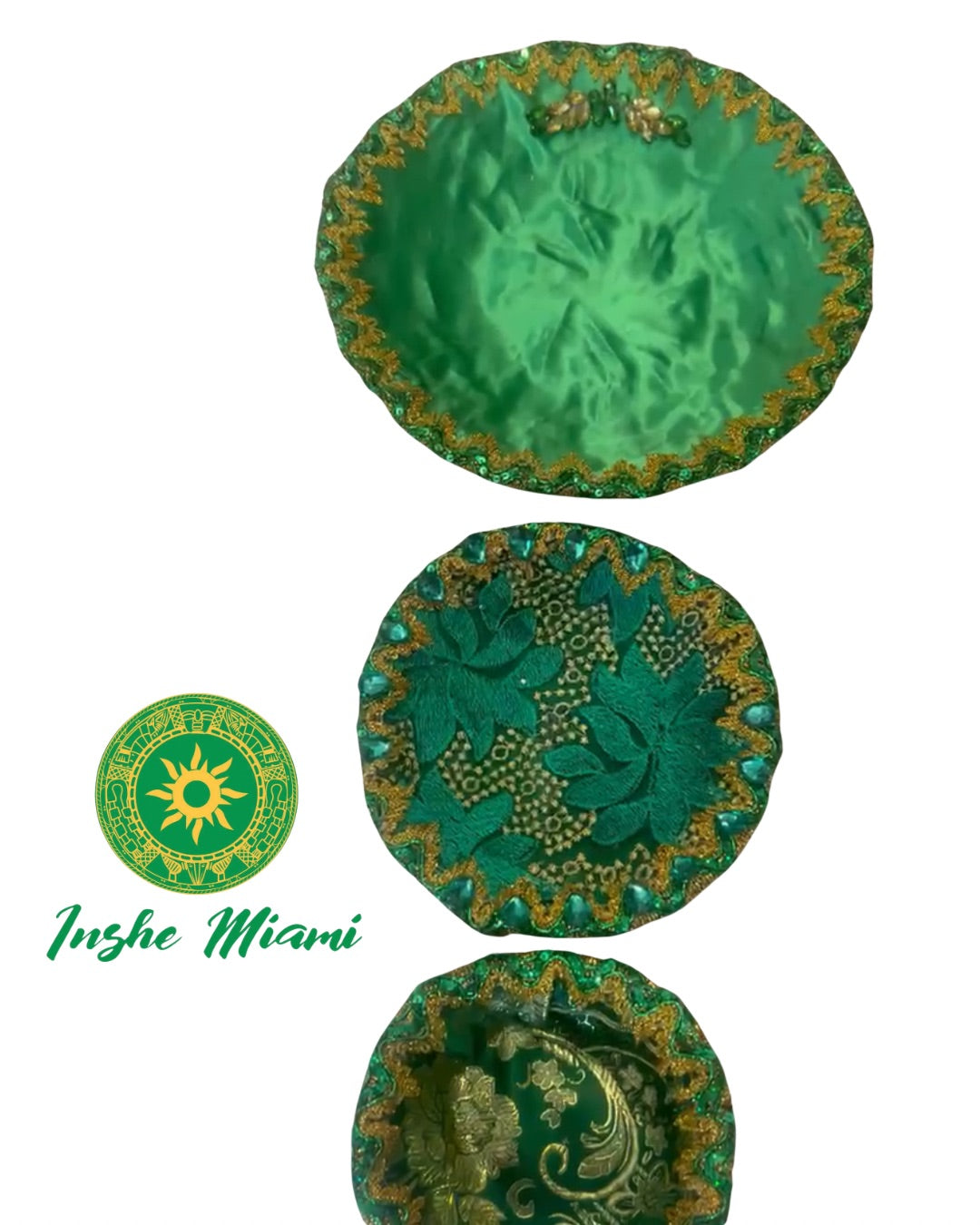 Cesta Decorada Verde | Inshe Miami