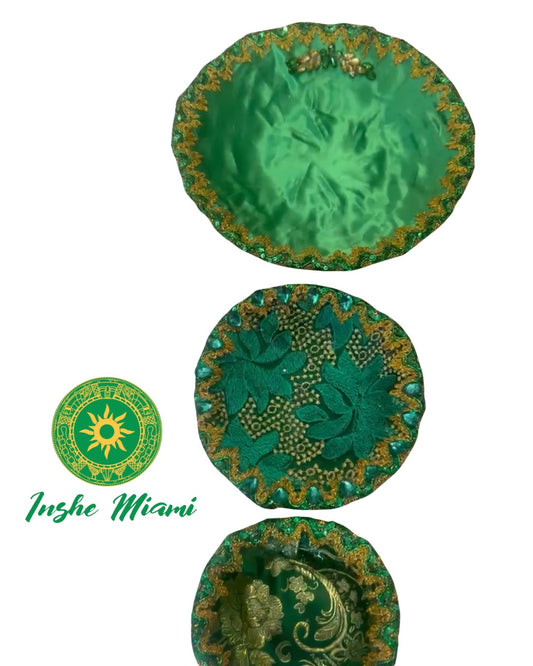 Green Decorated Baskets