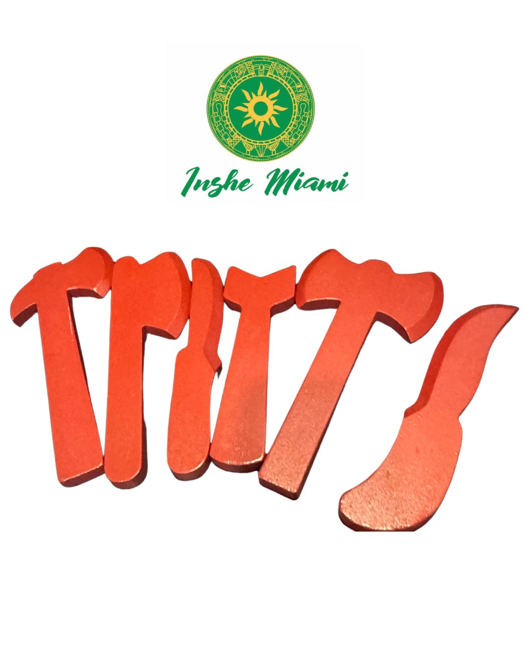 Herramientas de Chango Color Caoba 7"–8" | Juego Tradicional de Madera | Inshe Miami