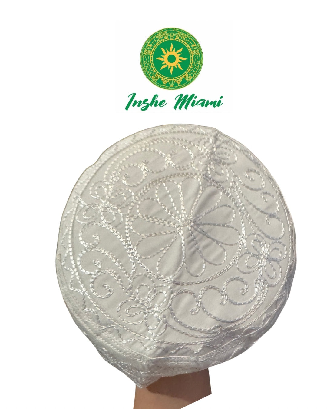 Gorro Blanco Bordado