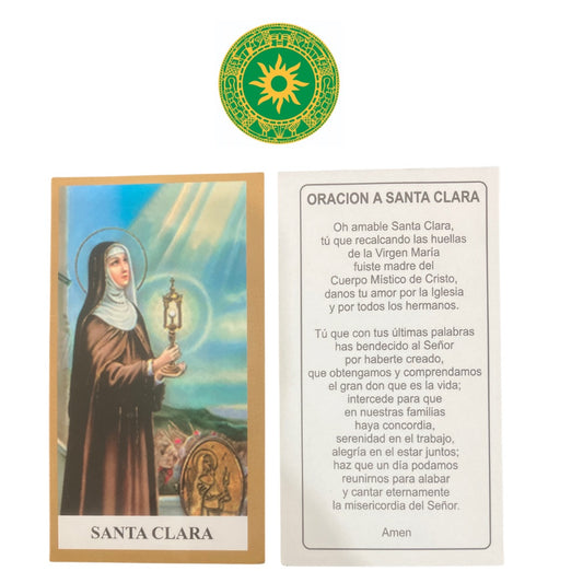Oracion e Imagen Santa Clara