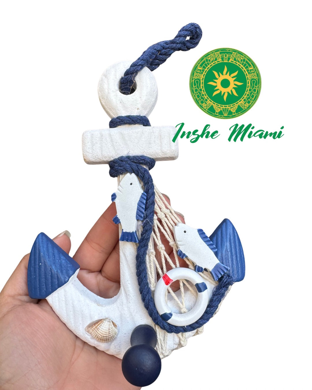 Ancla Decorativa para Yemayá 7" – Adorno Espiritual para Tronos y Altares