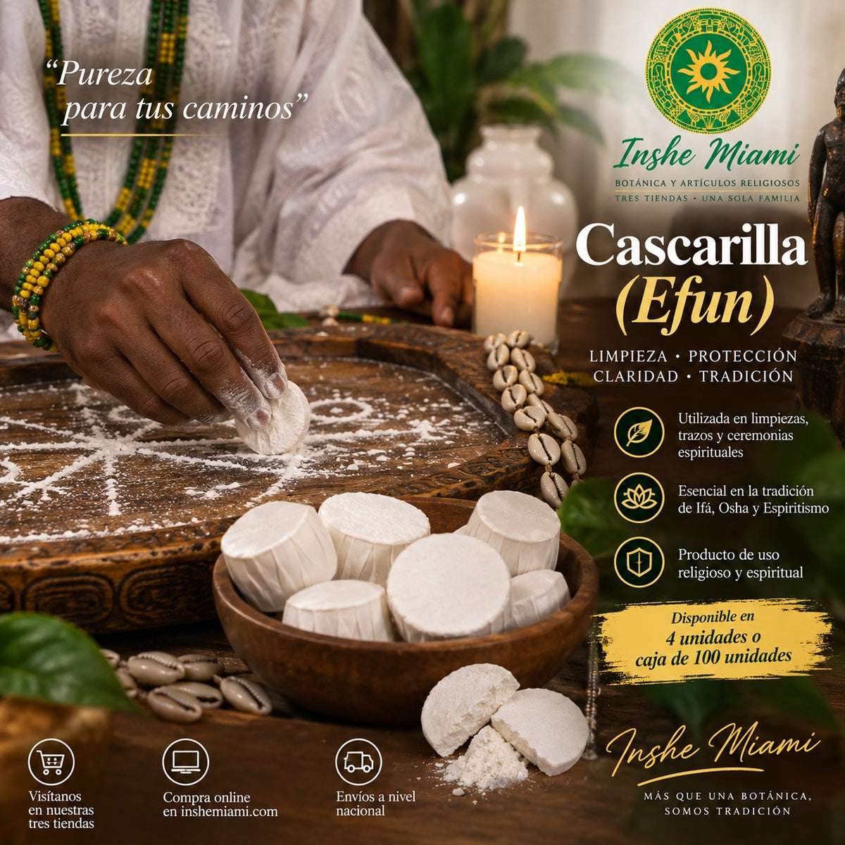 Cascarilla (Efun) – Spiritual Cleansing and Protection | Inshe Miami