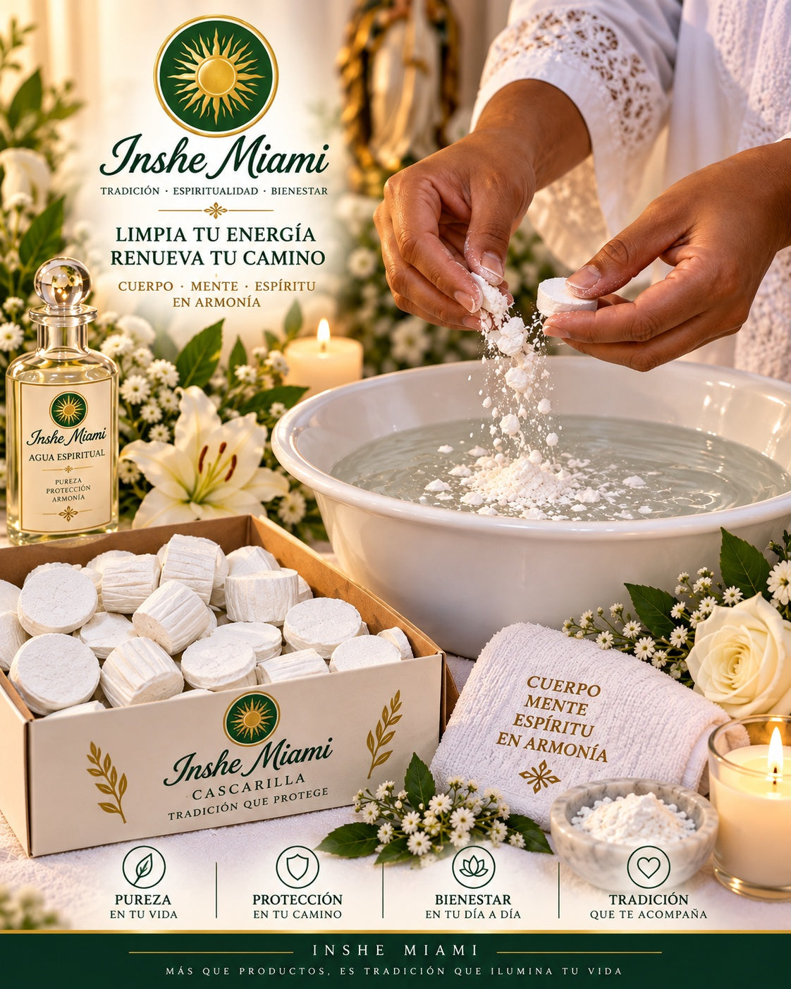 Cascarilla (Efun) – Spiritual Cleansing and Protection | Inshe Miami