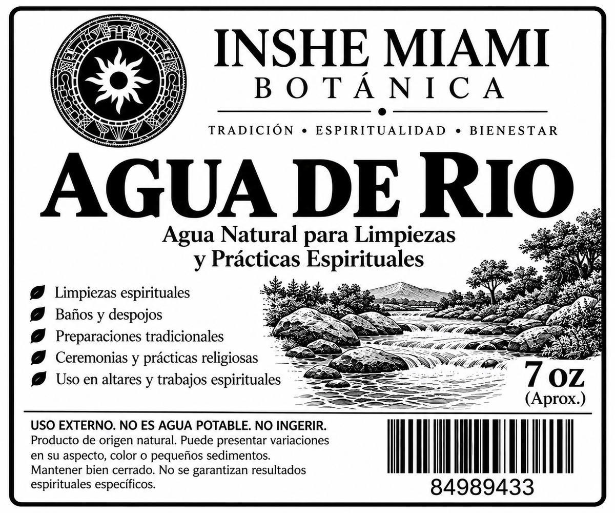 Agua de Río 7 oz – Agua Natural para Limpiezas y Prácticas Espirituales