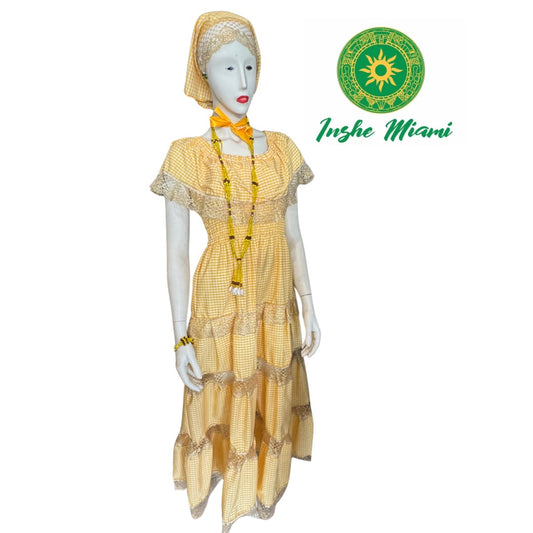 YELLOW GINGA DRESS