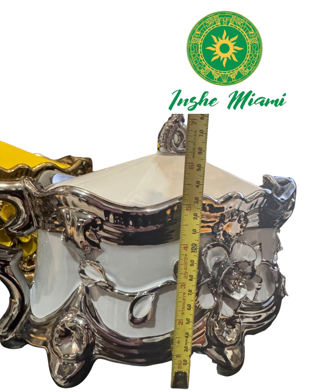 Soperas con Flor en Forma de Anfora – Sopera de Porcelana para Altares y Fundamentos | Inshe Miami