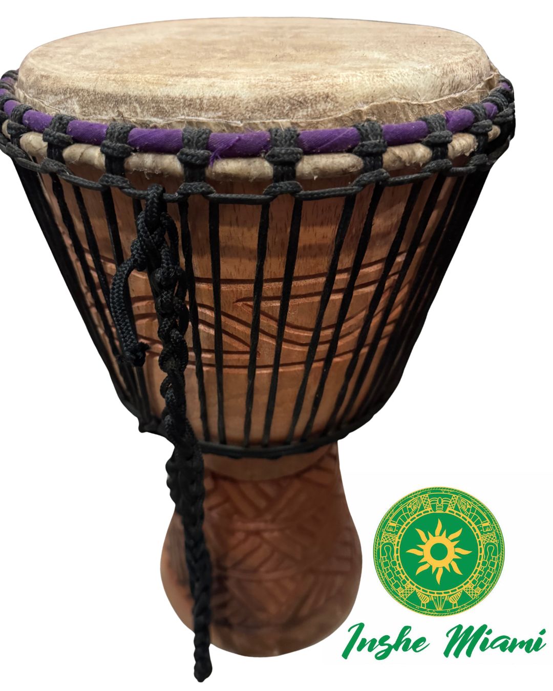 Tambor de Madera 19” x 10” – Tambor Artesanal Tradicional | Uso Espiritual y Decorativo