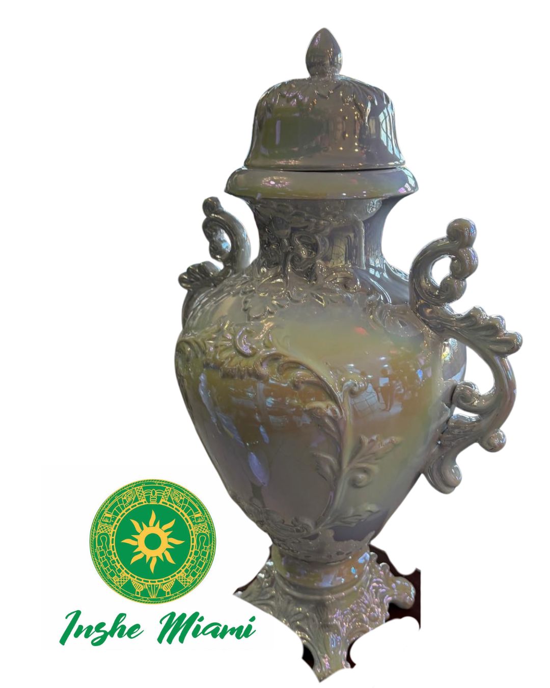 Potiches 24"/Potiche con Relieve 24" Tornasol (Para todos los Santos)