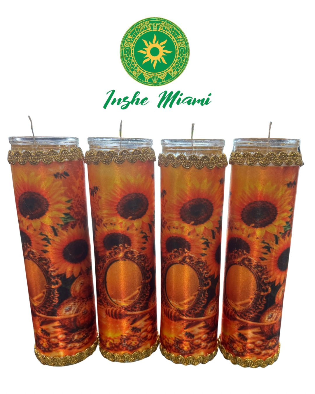 BEAUTIFULLY DECORATED 8” CANDLES FOR THE SAINTS – Spiritual Ritual Candle for Altars and Traditional Use