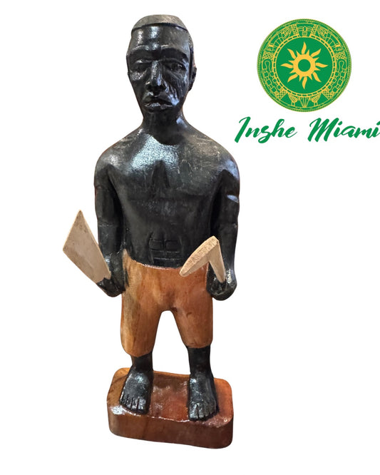 Muñeco de Madera Congo 12”-14” – Figura Tradicional Tallada | Artesanía Espiritual (Modelos Variables)