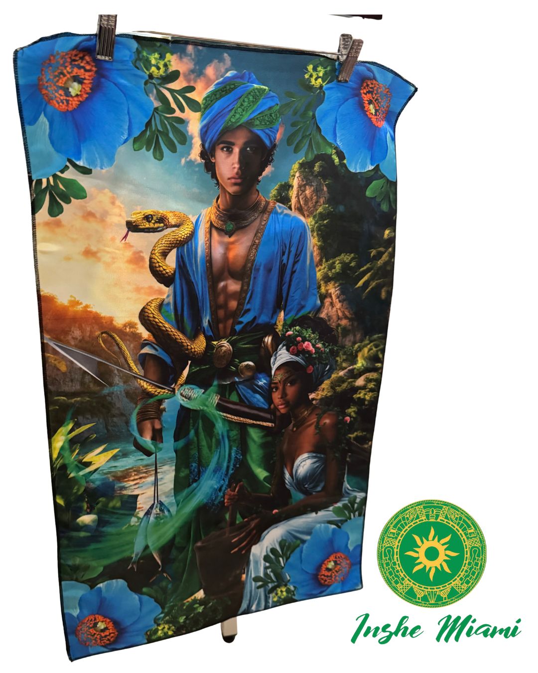 Tapiz de Orichas 28" x 18" (Elije el Santos )