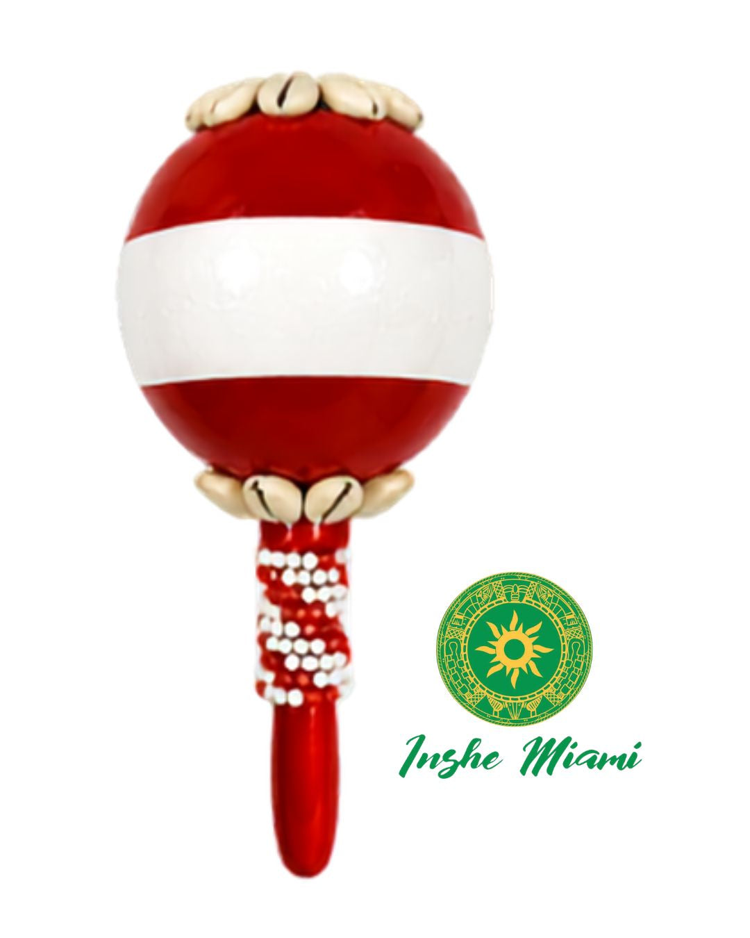 Maracas Decoradas para Orishas | Hechas a Mano | Eleggua, Chango, Yemaya y Más | Inshe Miami