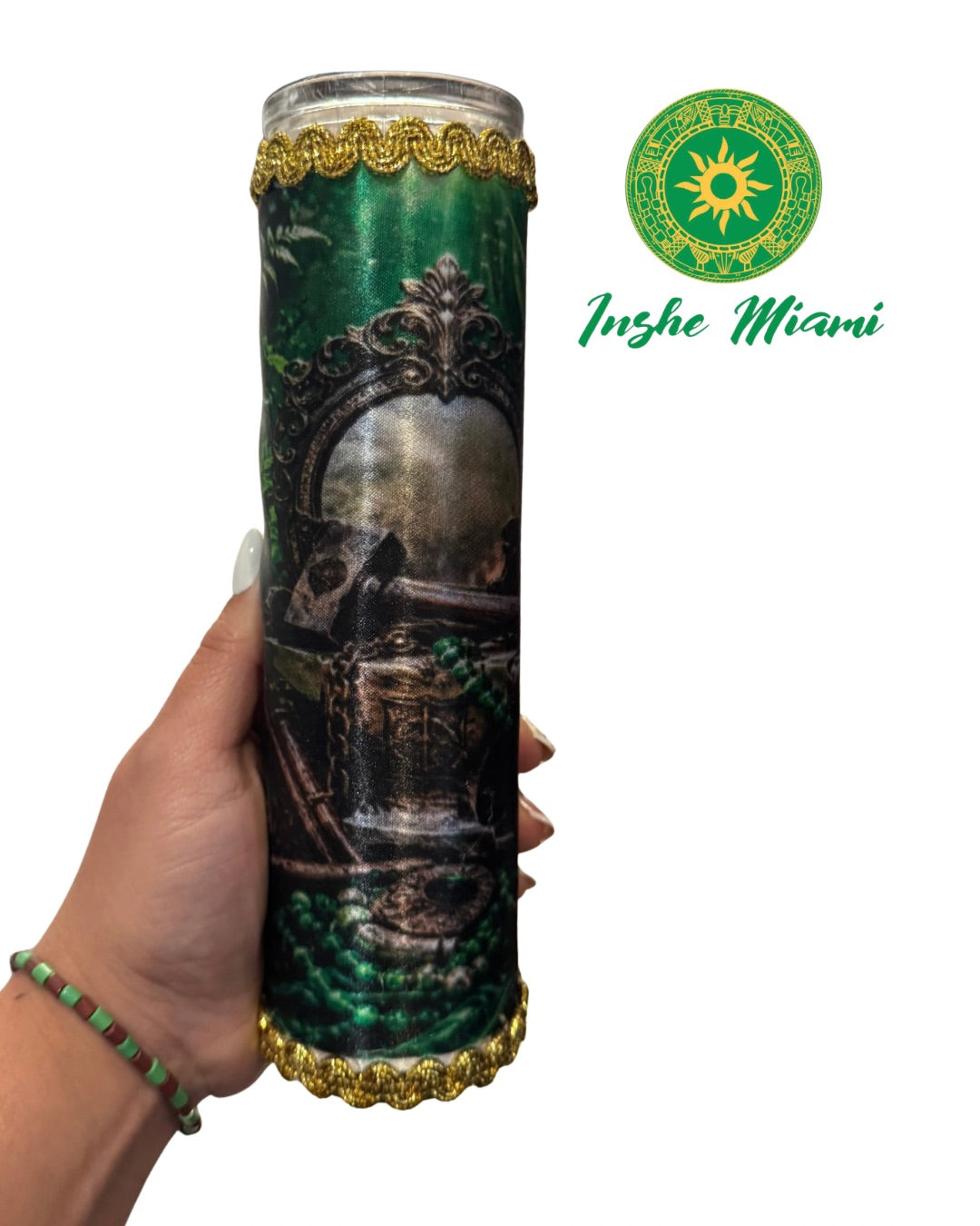 BEAUTIFULLY DECORATED 8” CANDLES FOR THE SAINTS – Spiritual Ritual Candle for Altars and Traditional Use