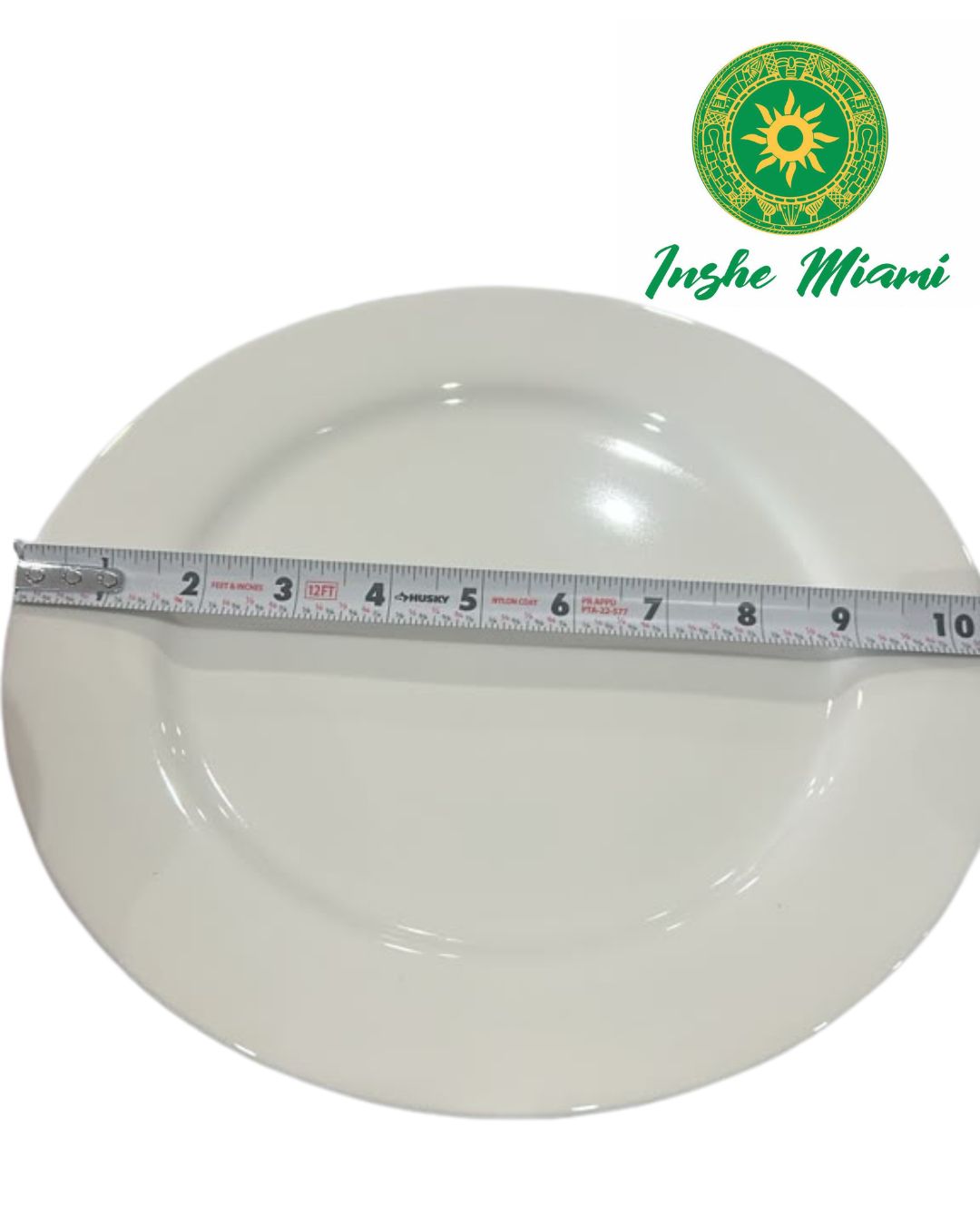 White Earthenware Plate for Offerings and Altars | Inshe Miami