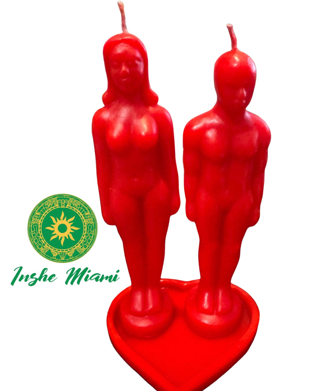 RED COUPLE CANDLES IN HEART