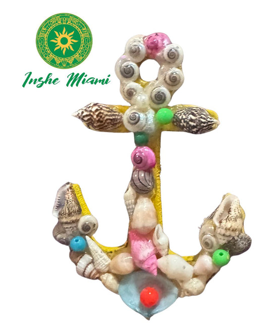 Ancla Decorativa para Yemayá 3" – Adorno Espiritual Artesanal con Imán | Inshe Miami