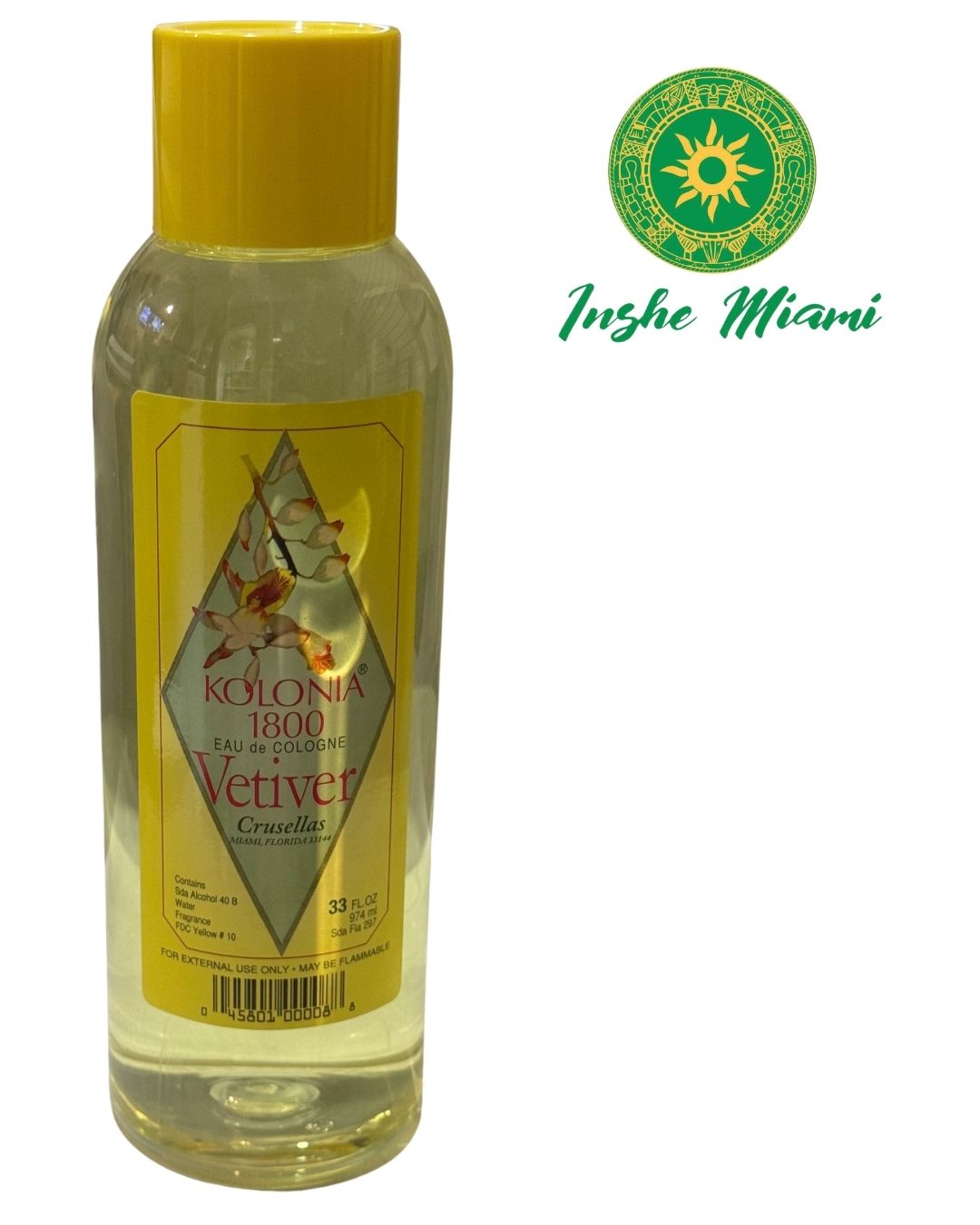 Colonia Vetiver 33oz para Uso Espiritual y Personal | Inshe Miami